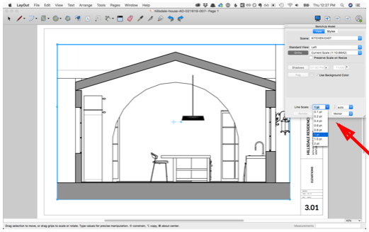 Setting the Line Scale for a Viewport in LayOut’s SketchUp Model dialog
