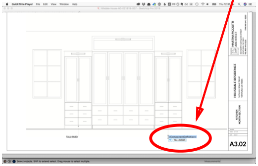 The Label tool in LayOut automatically filling in a Group name