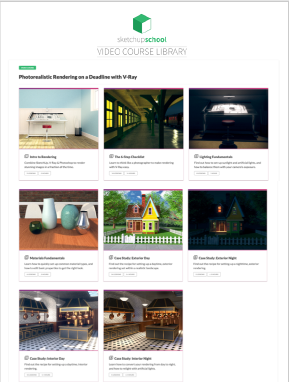 Photorealistic Rendering on a Deadline with V-Ray — one of the courses in the Video Course Library