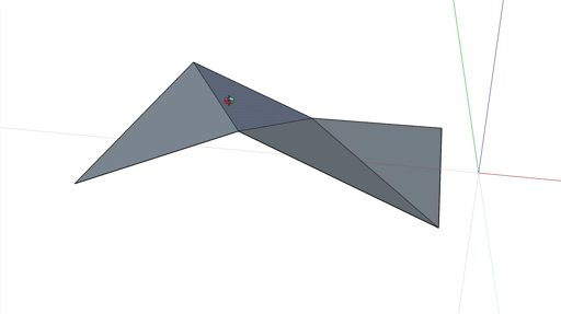 Two connected polygons oriented to look like a hill