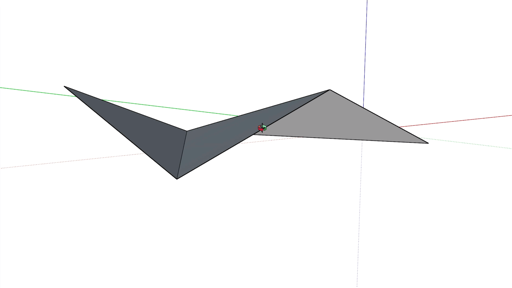 The same polygons re-oriented across the opposite diagonal to look like a valley
