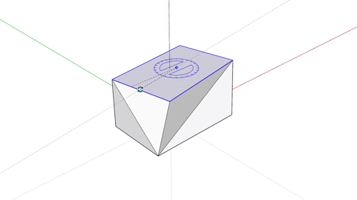 Rotating the top polygon of the box with SketchUp’s Autofold feature