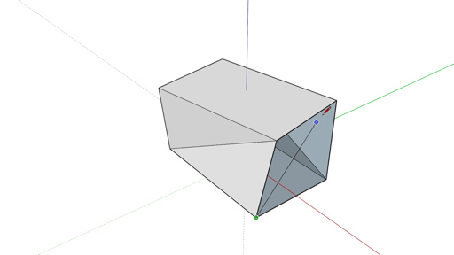 The subdivided side polygons re-oriented to match