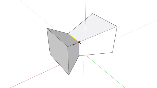 Moving and rotating an edge loop to reshape the box