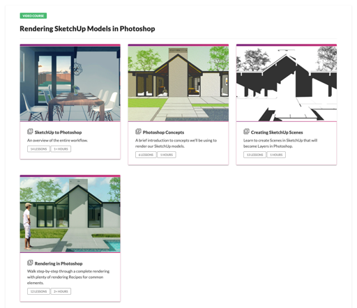 Rendering SketchUp Models in Photoshop — one of the courses in the Video Course Library