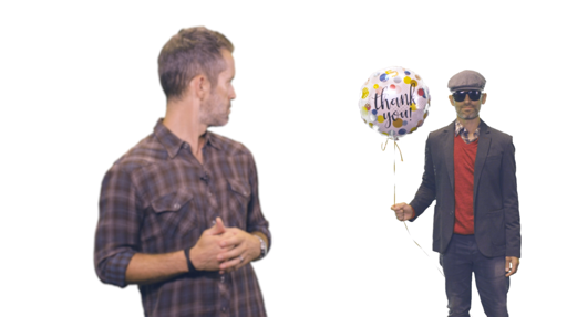 Two people cut out on a white background in Photoshop