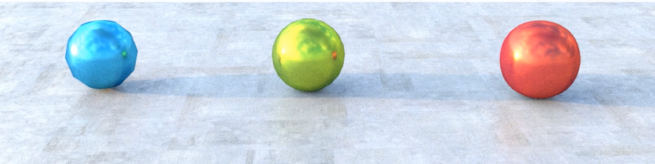 Three rendered spheres showing low, medium and high polygon counts