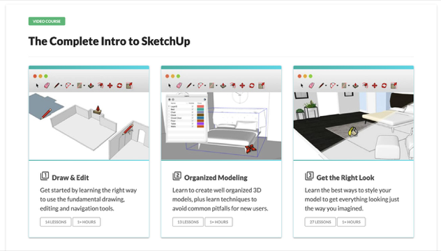 The Complete Intro to SketchUp — one of the courses in the Video Course Library