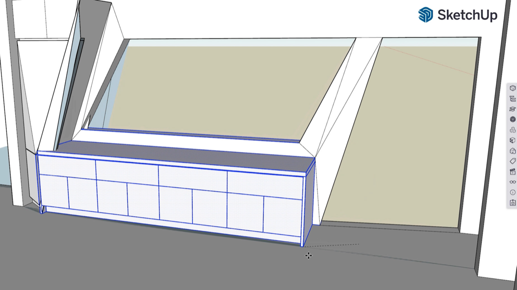 Ungrouped geometry stuck together in a SketchUp model