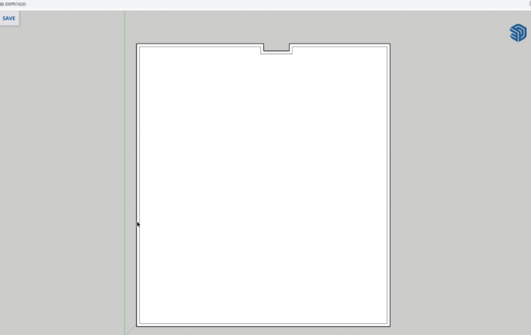 Exterior walls created by offsetting the floor outline