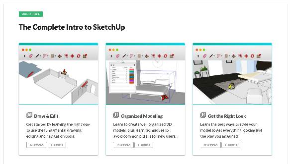 The Complete Intro to SketchUp — one of the courses in the Video Course Library