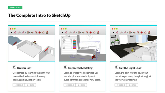 The Complete Intro to SketchUp — one of the courses in the Video Course Library